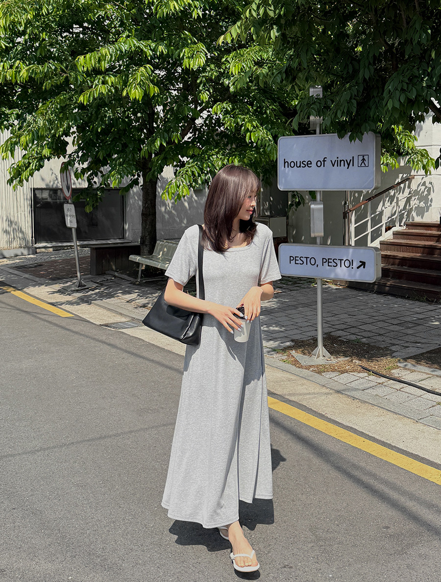 Pemua Square Neck Full Long Dress