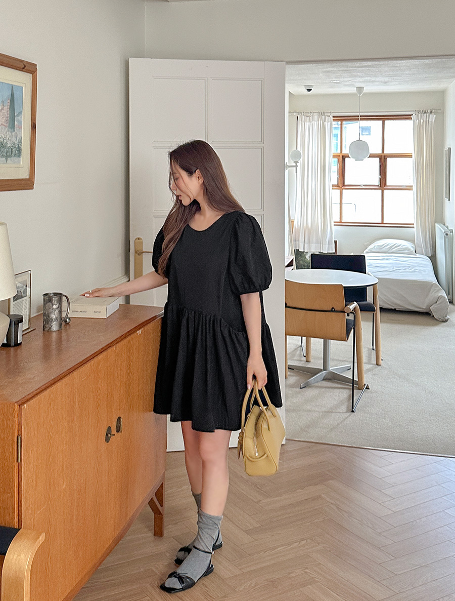 Requem Pocket Shirring Mini Dress