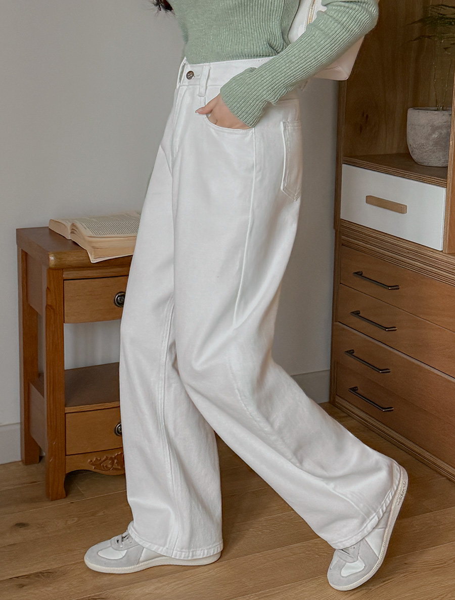 [Daily Pants]Unent Wide Cotton Pants