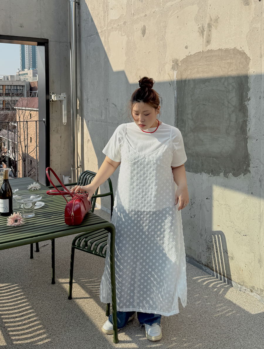 Commune Popcorn Layered Long Dress