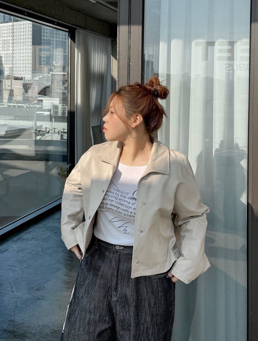 Heavent String Collar Short Jacket
