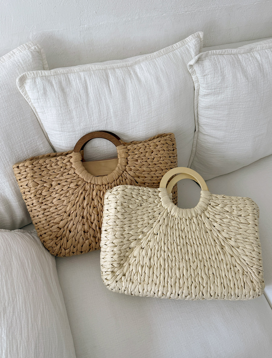 Lenny Pew Square Rattan Bag