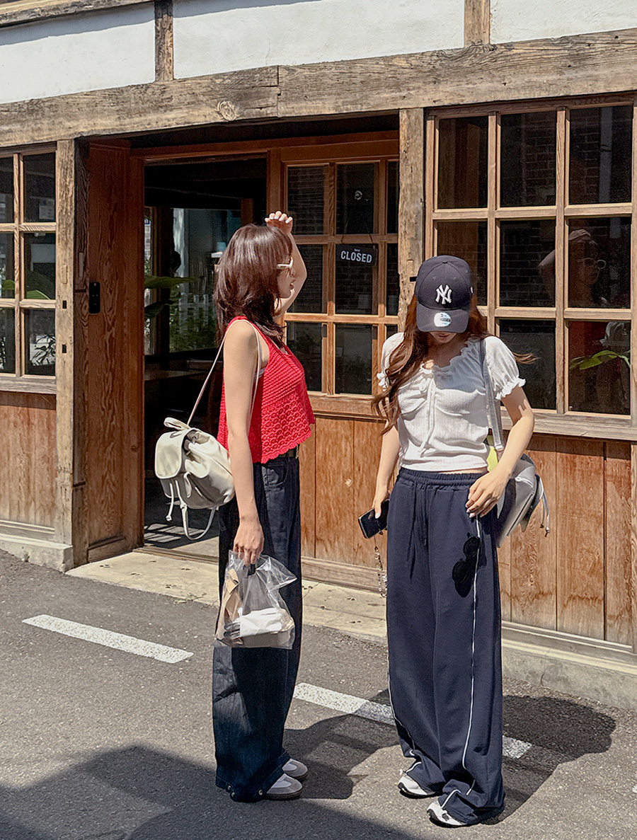 Sent line string Long Waistband Pants