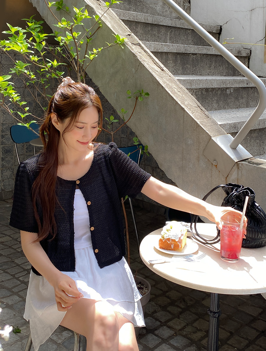 [EVELLET] Purinde Puff Cardigan