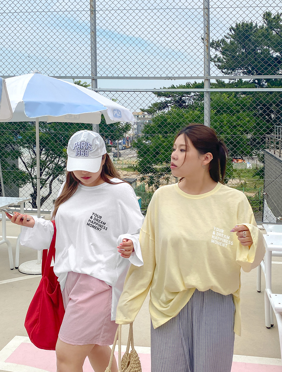 [EVELLET] AILF Graphic Print Silket T-shirt