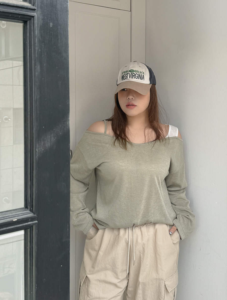[EVELLET] Withmyu Contrast Layering T-shirt