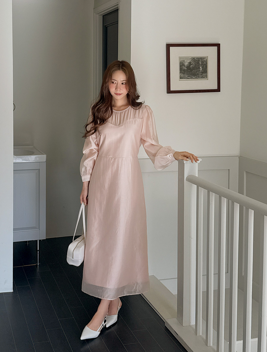 B&B Layered Flare Long Dress