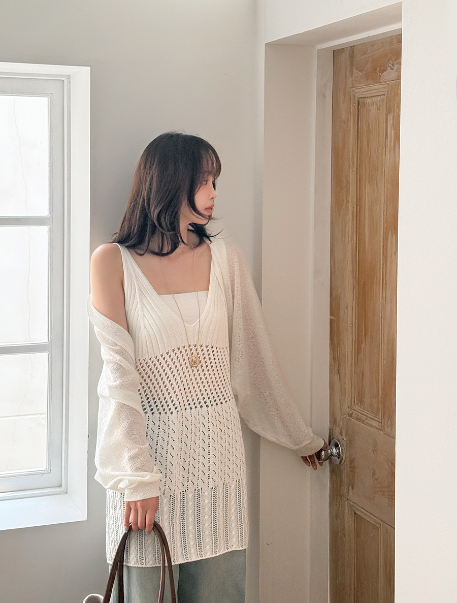 [EVELLET]Eddie Skashi Layered Knit Dress