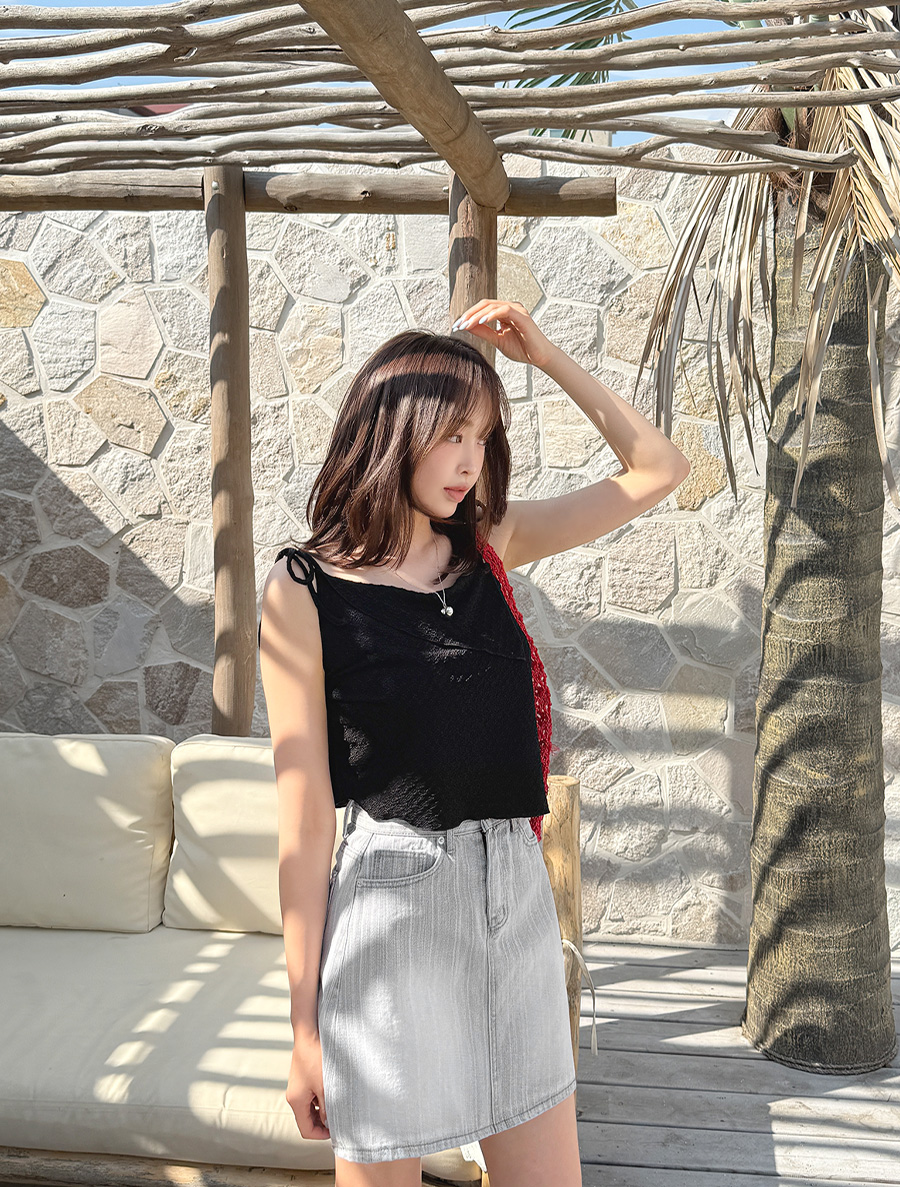 Asenby Diagonal bowknot bustier