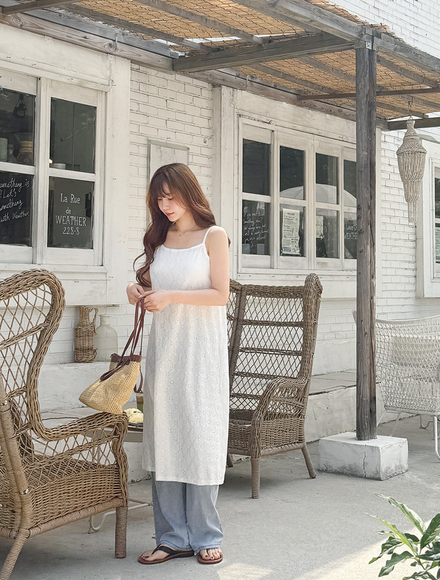 Contents Lace layered Long Dress