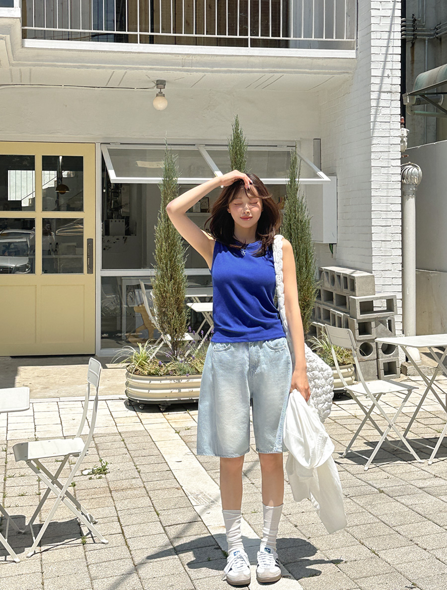 Ourp Cut Bermuda Denim Pants
