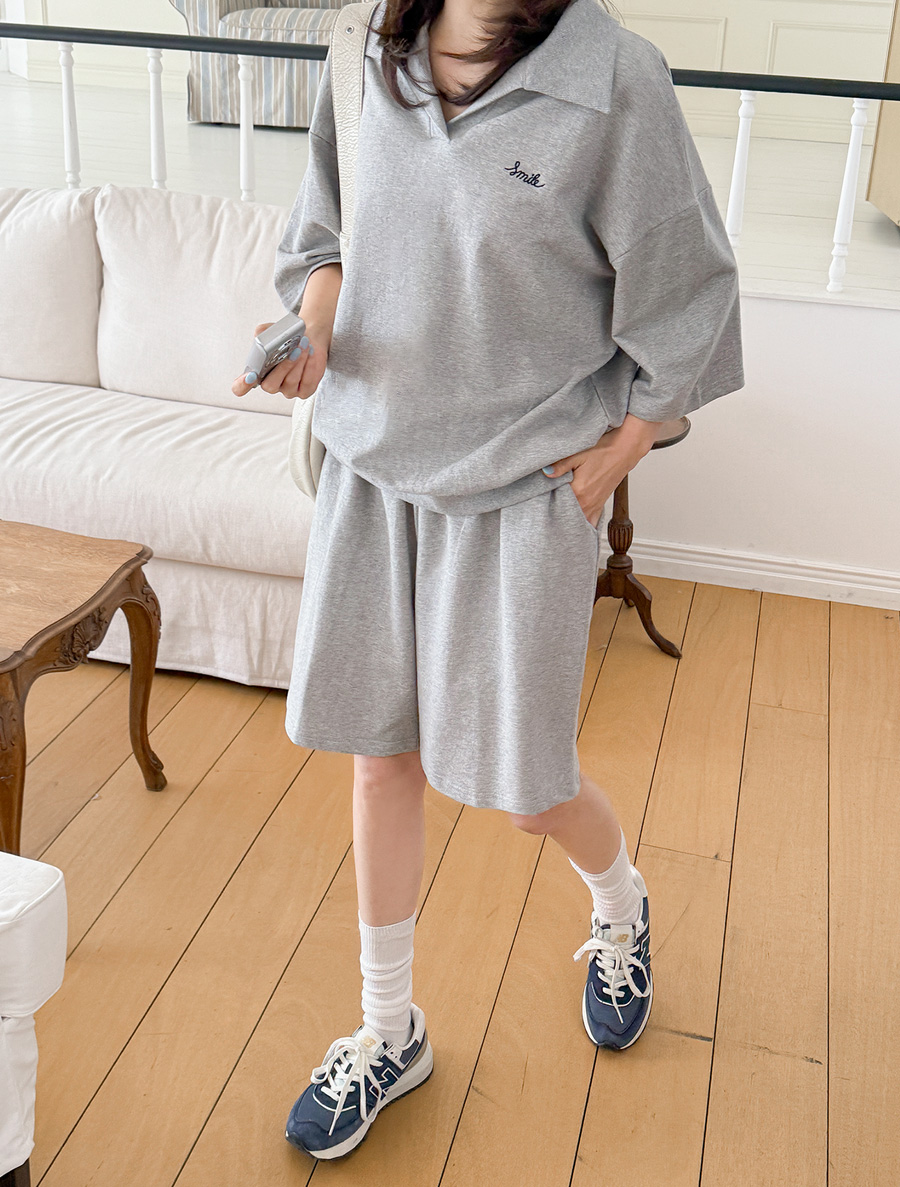 Tmuden Collar Sweatshirt Training SET