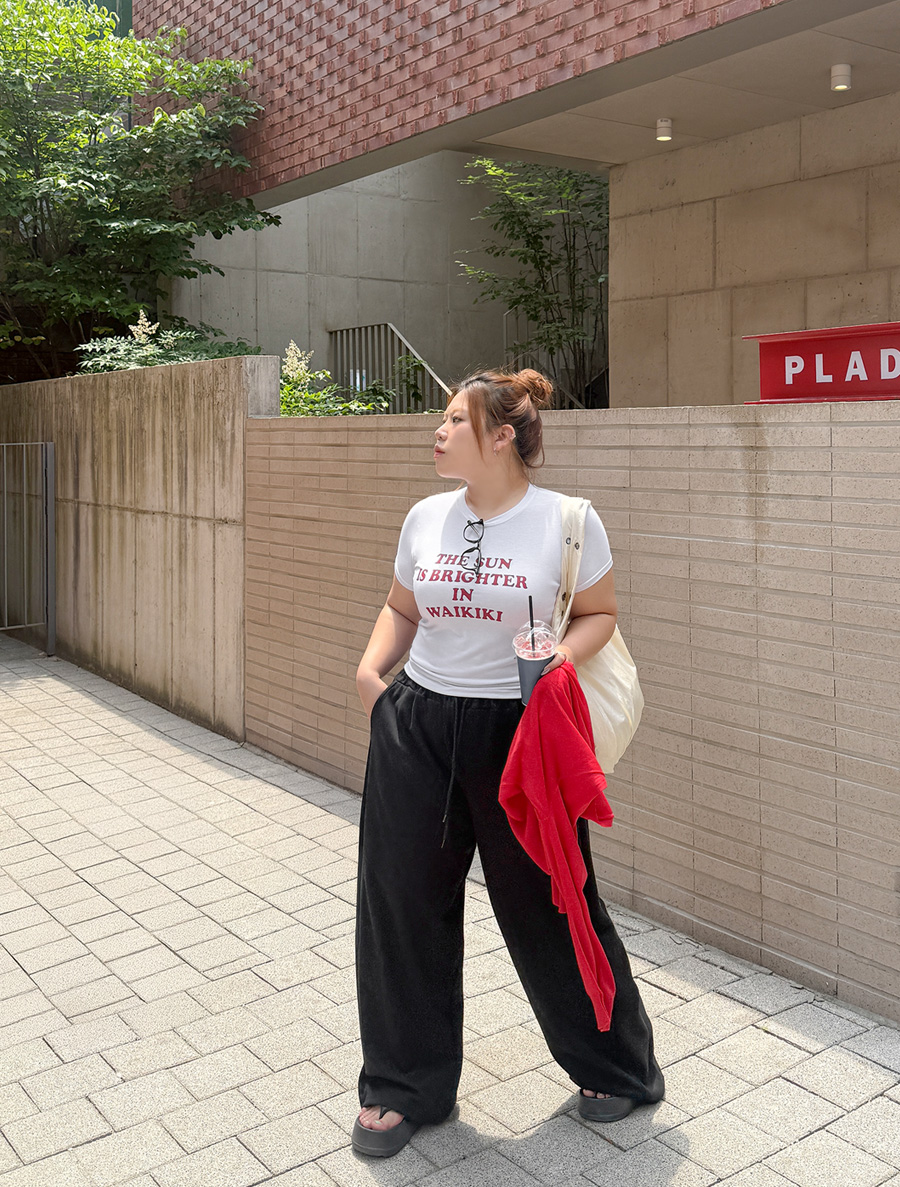 [EVELLET] Moiven Pintuck String Wide Long Waistband Pants