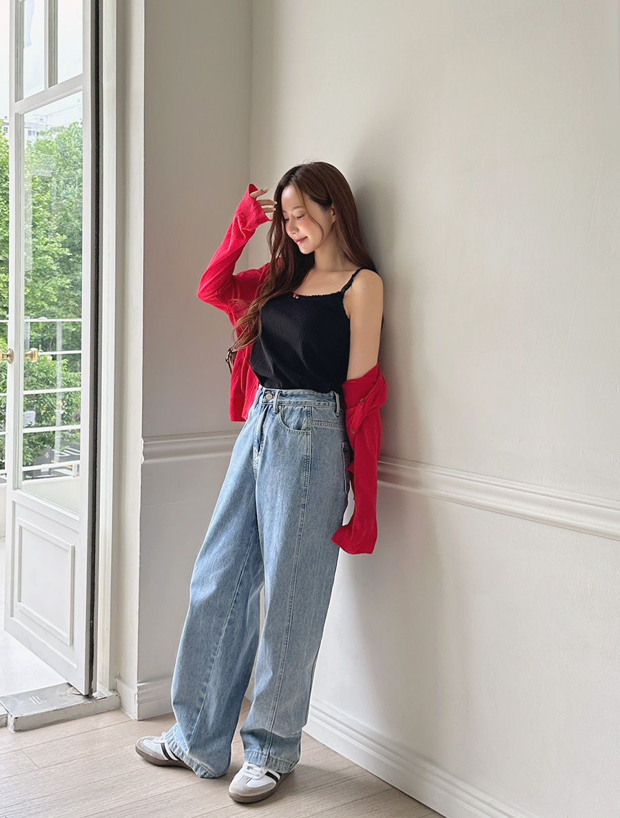 [Everyday Pants] Elmudee Cut Semi Wide Denim Pants