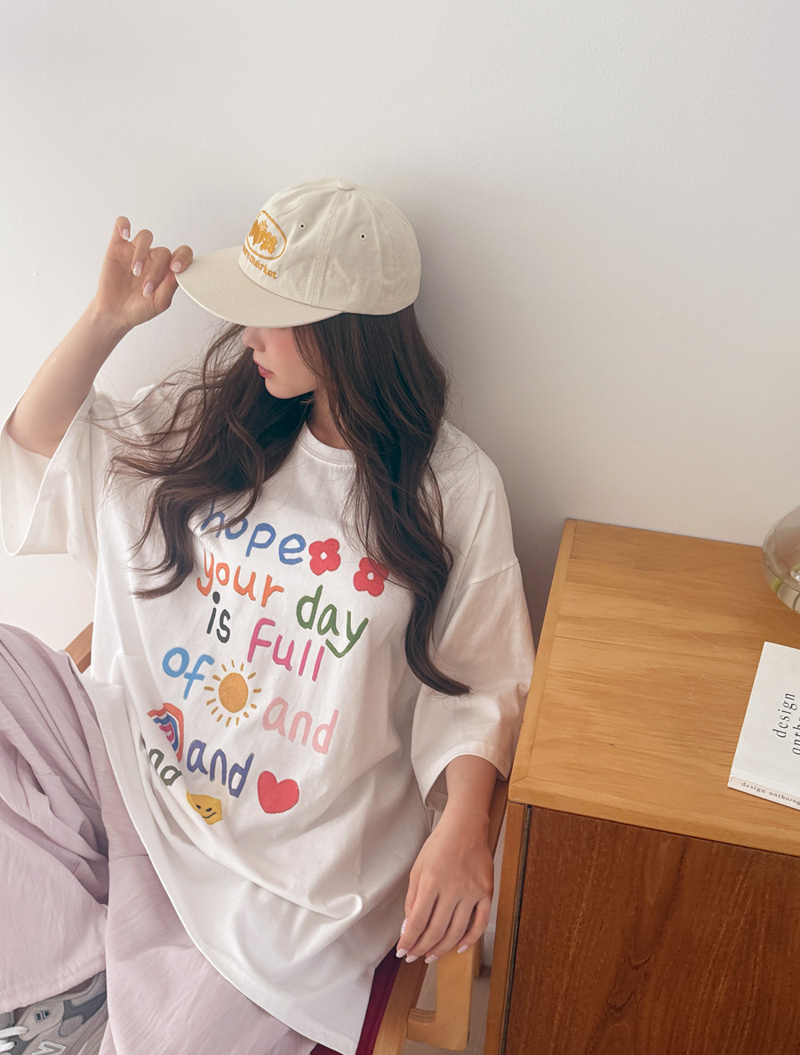 Pnk Graphic Print Long T-shirt