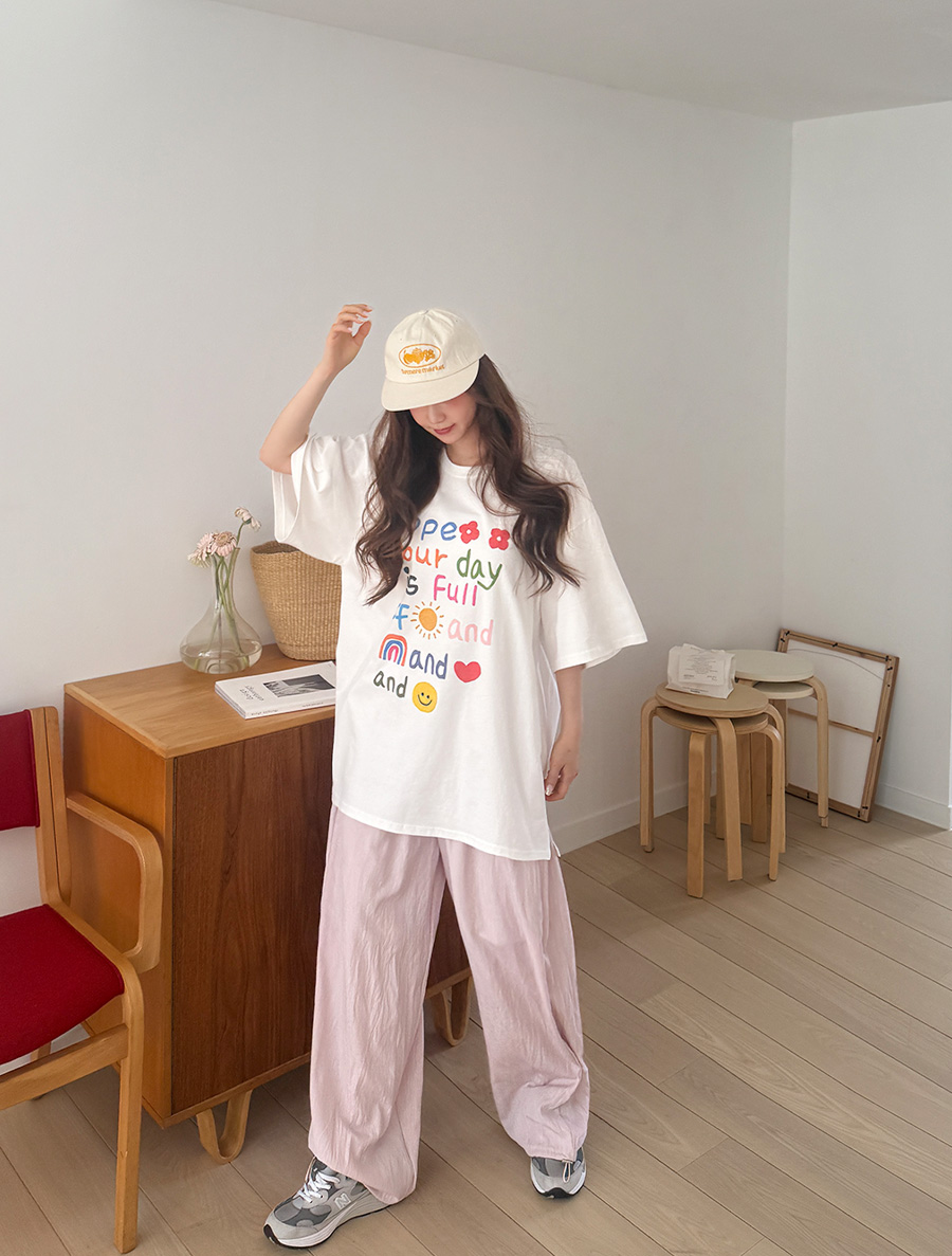 Enkhyu Nylon String Long Waistband Pants