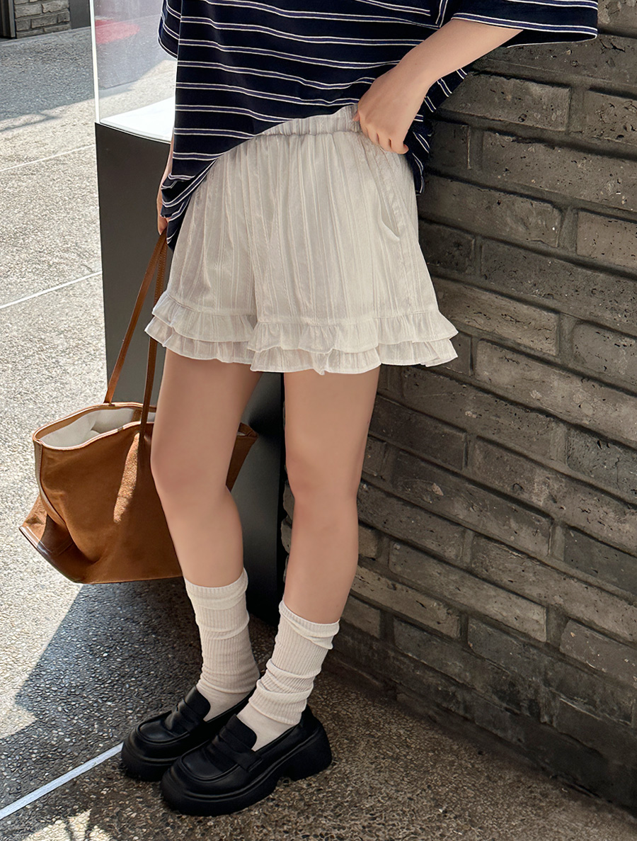 Myrten Frill Shorts Waistband Pants