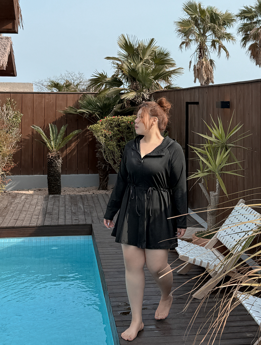 [EVELLET] Beringd Zip up rash guard