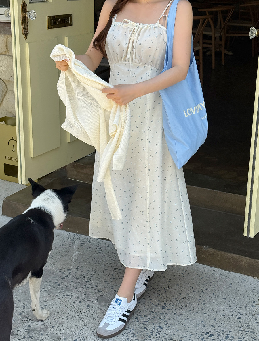 [EVELLET] Bellevie Flower Bustier Long Dress