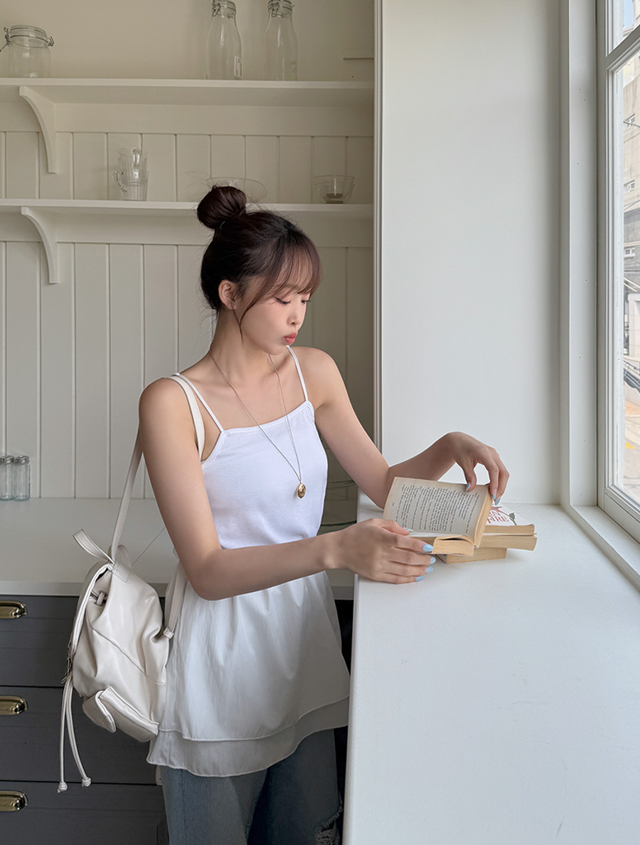Yuhasen layered shirring bustier