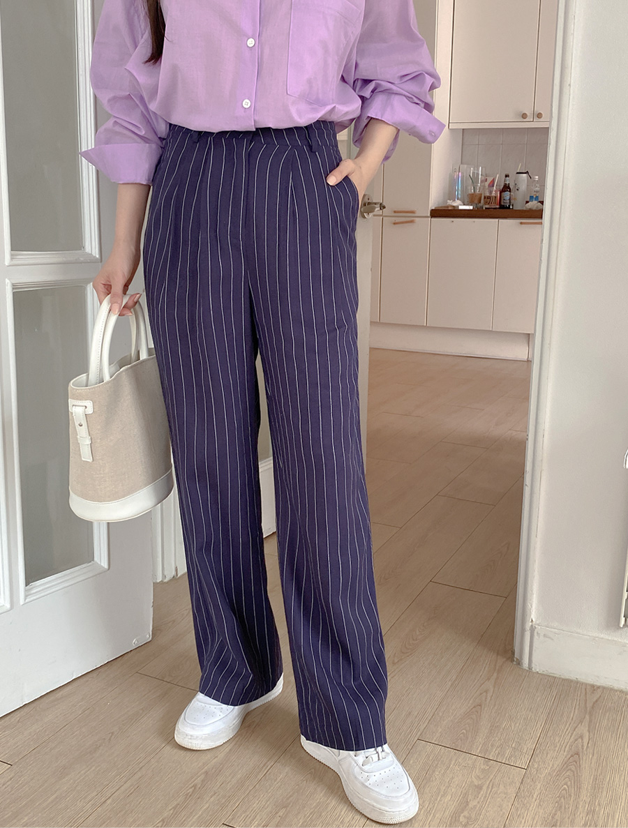 [EVELLET] Delico Linen ST Wide Pants