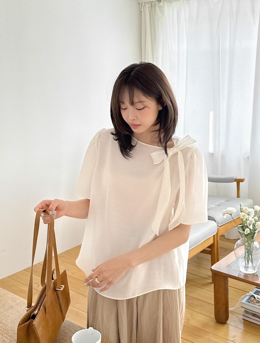 Deonview See-through look bowknot Blouse