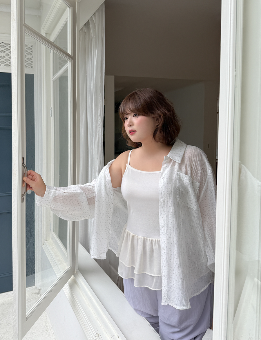 Dinuk Flower See-through look Shirt