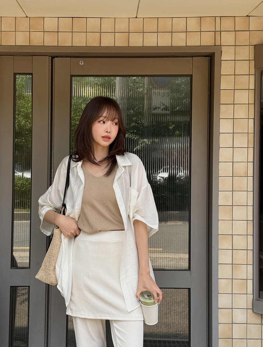 Kpea Lyocell See-through Look Shirt