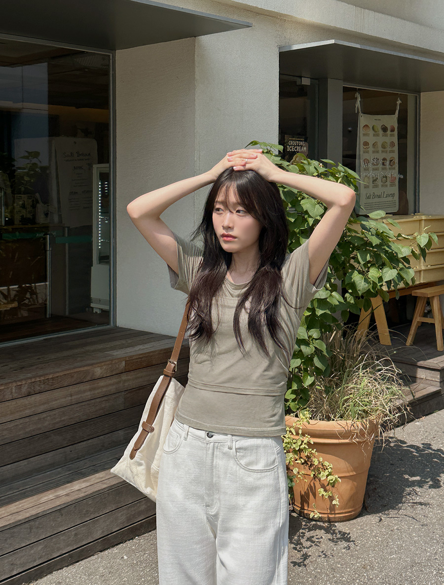 [EVELLET] Beria Halter neck bustier T-shirt