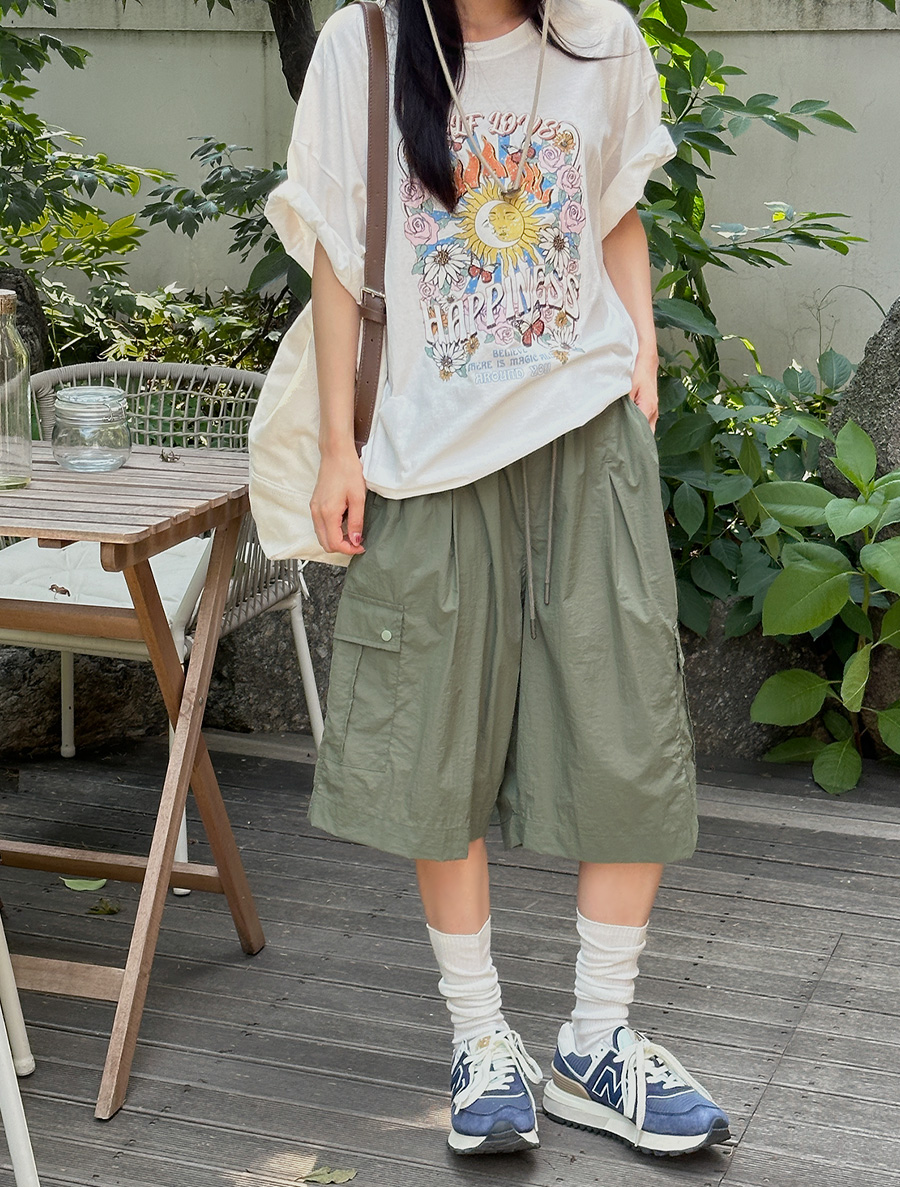 Tiffhen Nylon Cargo Bermuda Pants