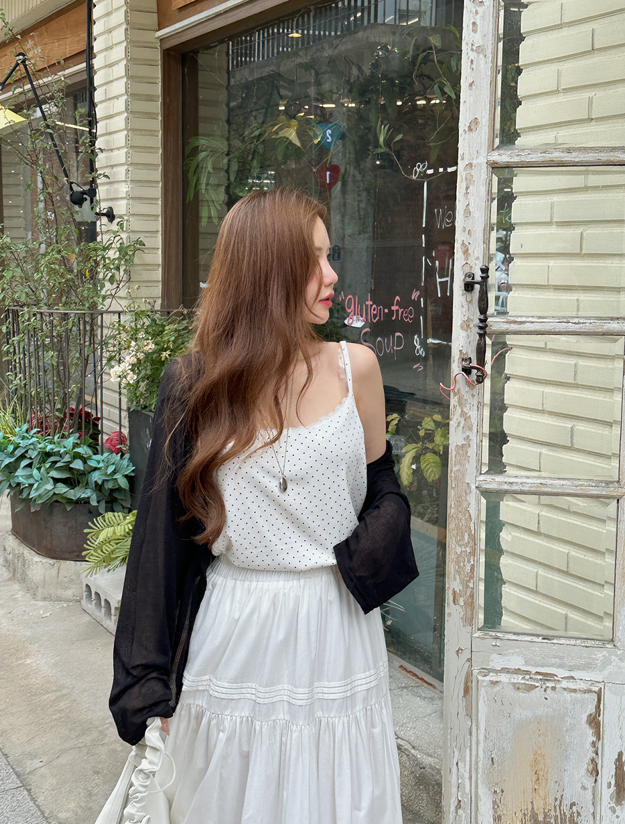 Senjit Lace Dot Sleeveless