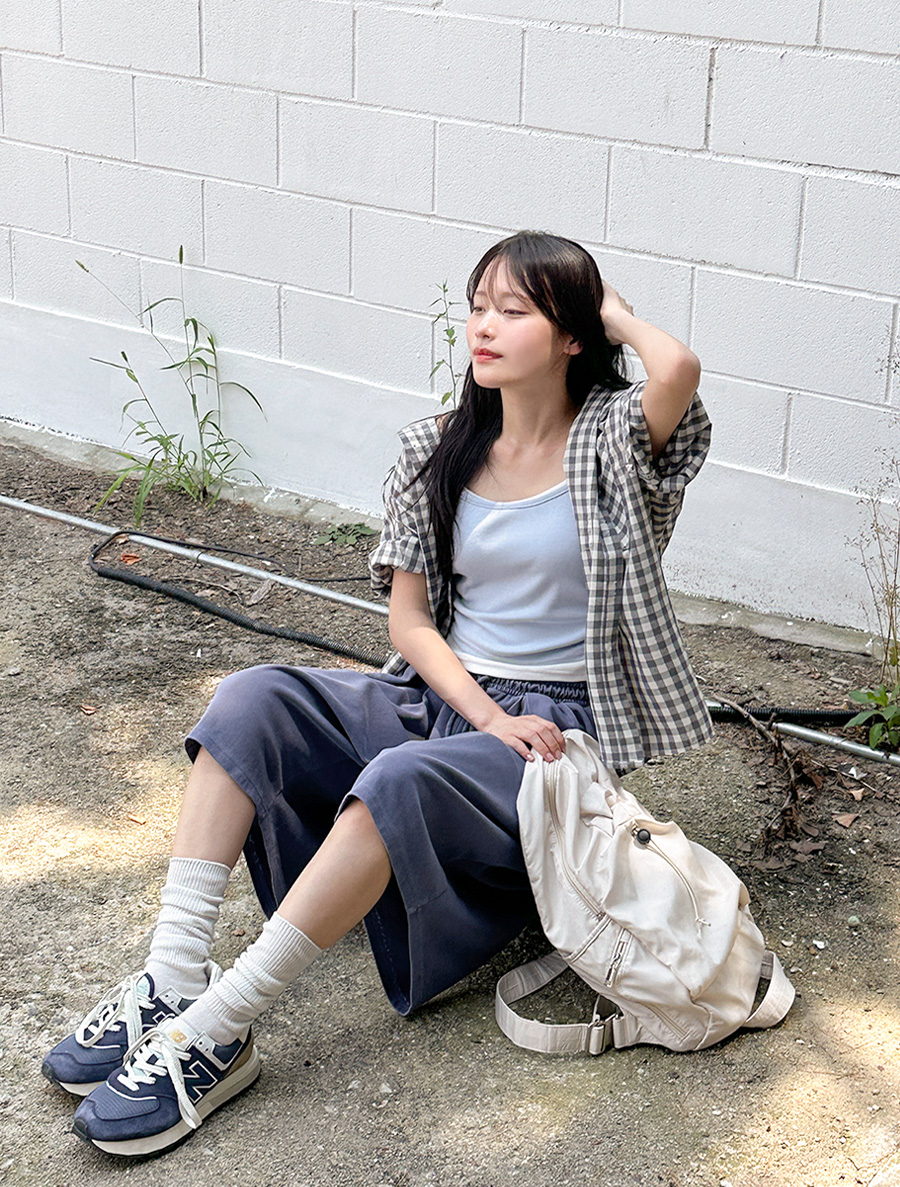 Bentha Plaid Check Hood Shirt