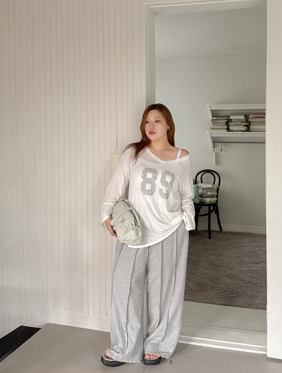 [EVELLET] Neplin V-neck Cover-up T-shirt