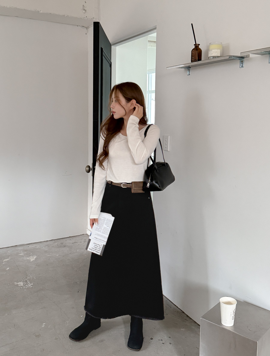 Dedent BeltSET Long Skirt