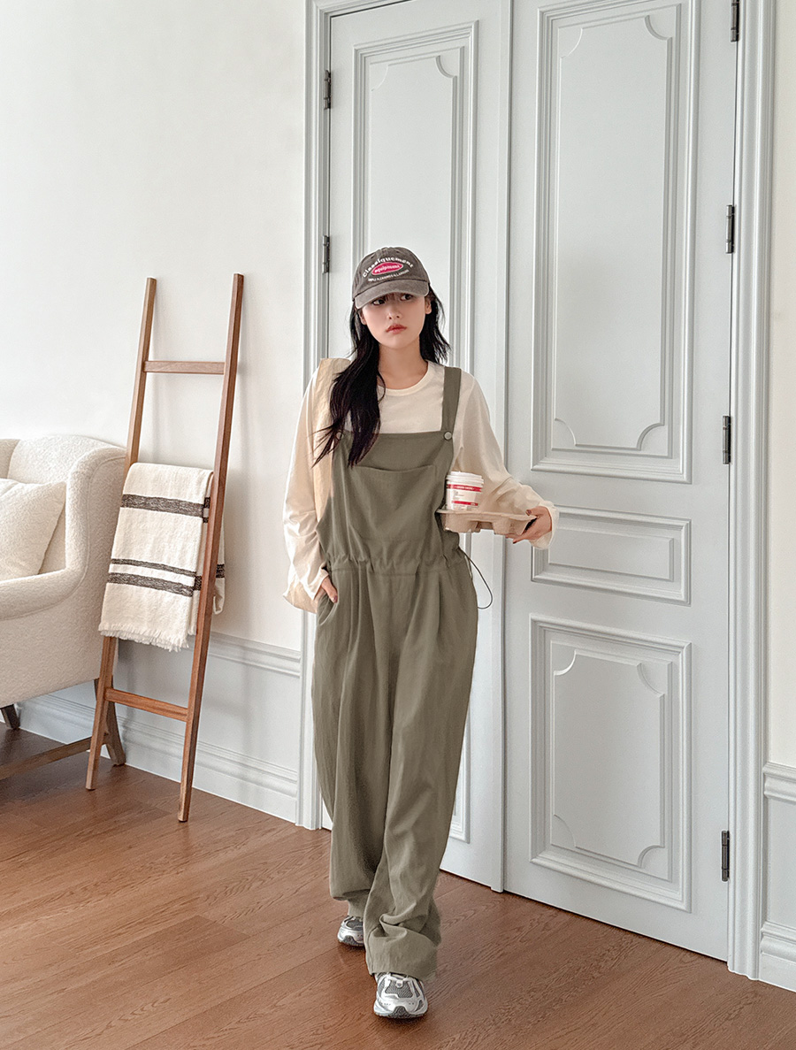 Dadez String Pintuck Suspender Pants