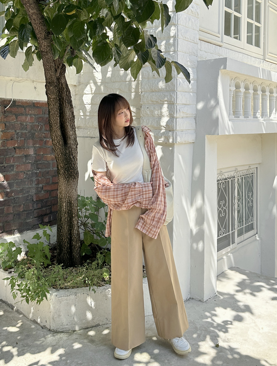 [EVELLET] Roshteen Wide Cotton Pants