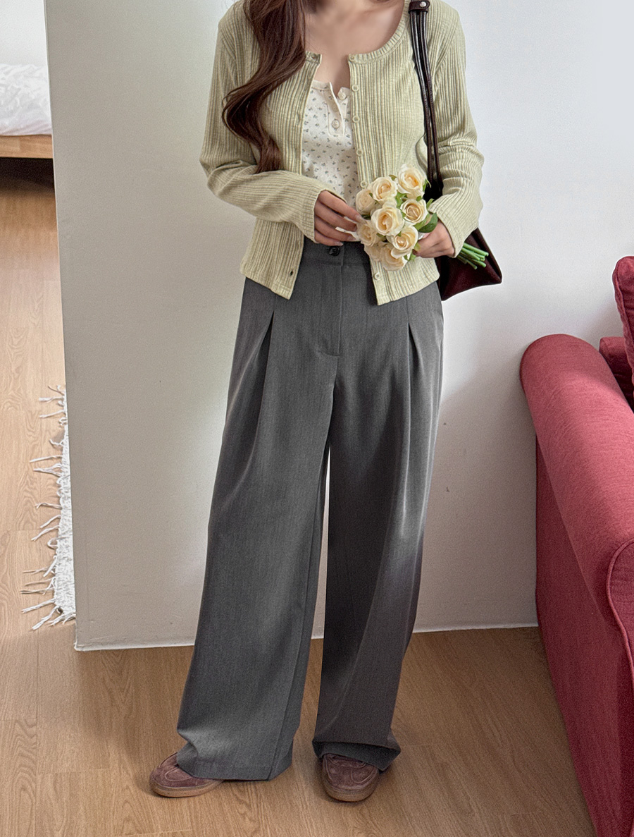 Senpei Pintuck Wide Long Slacks