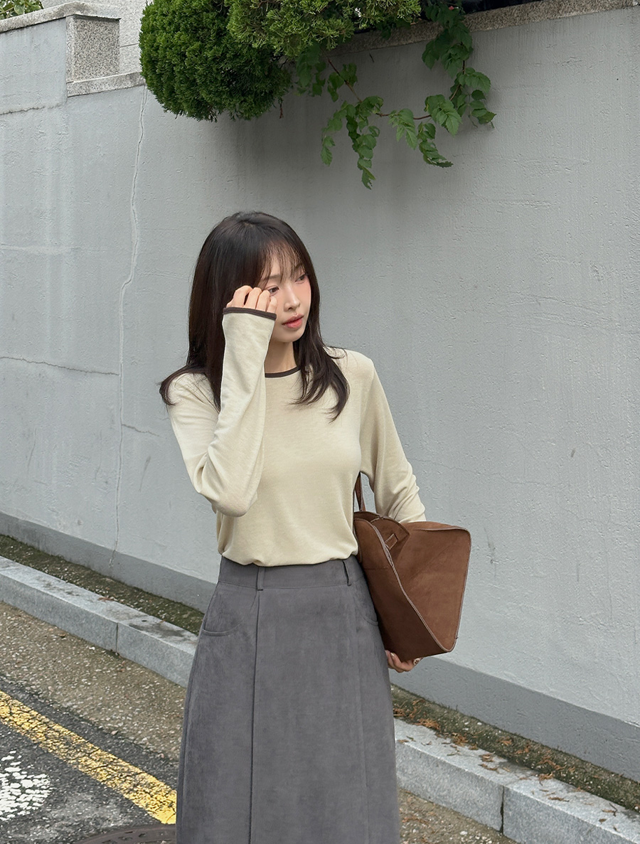 Murain Contrast Round T-shirt
