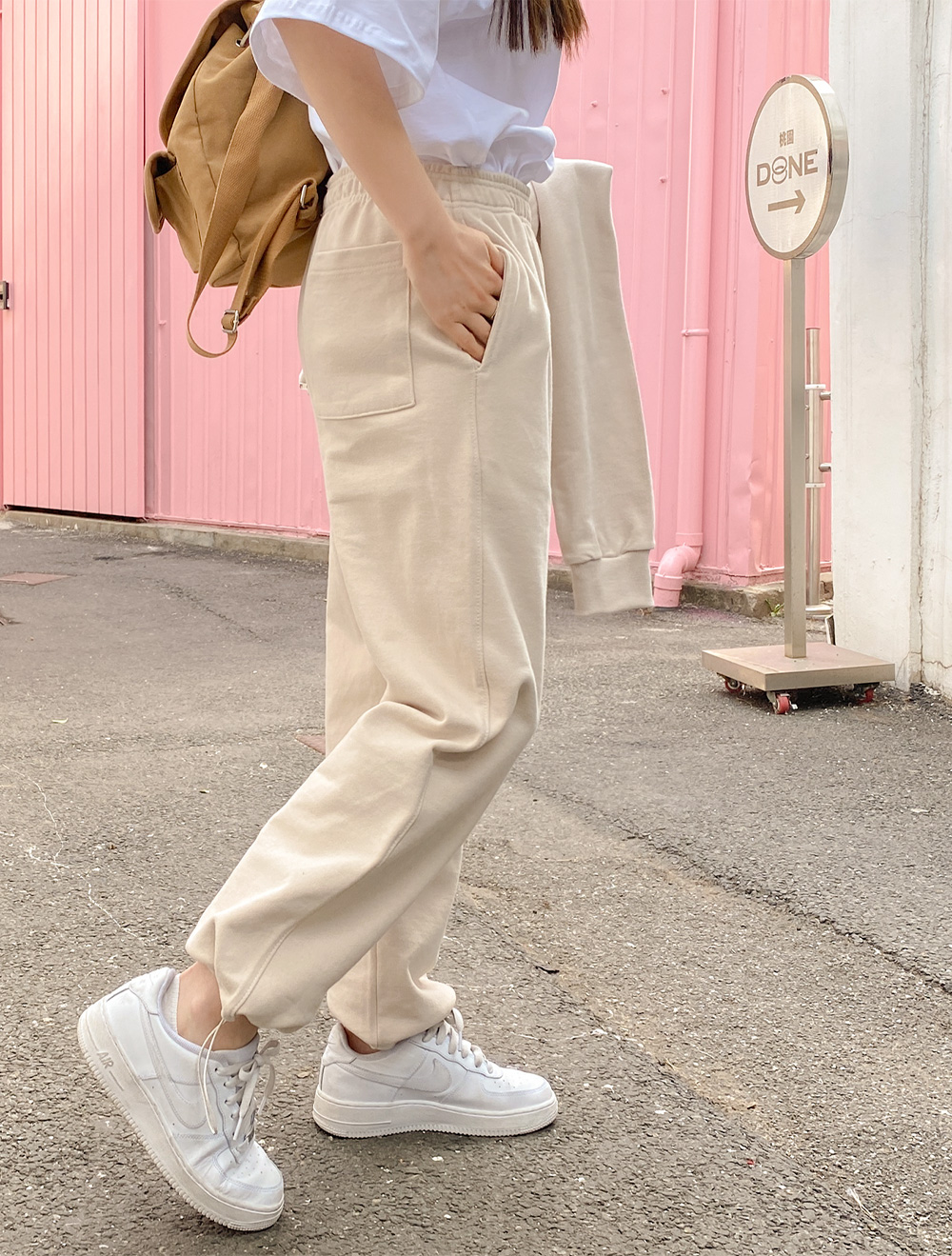 [EVELLET]Hoventi string Waistband Pants