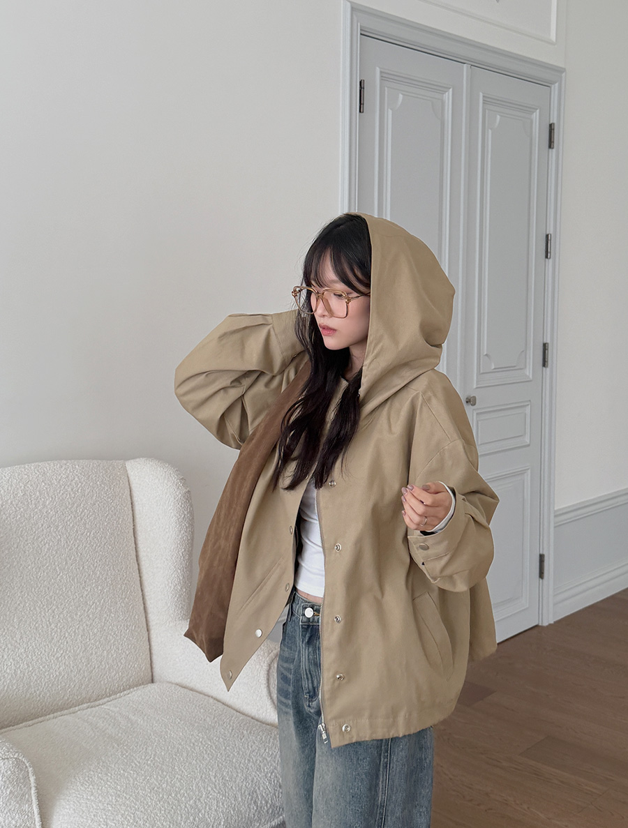 Fumain String Cotton Hood Jacket