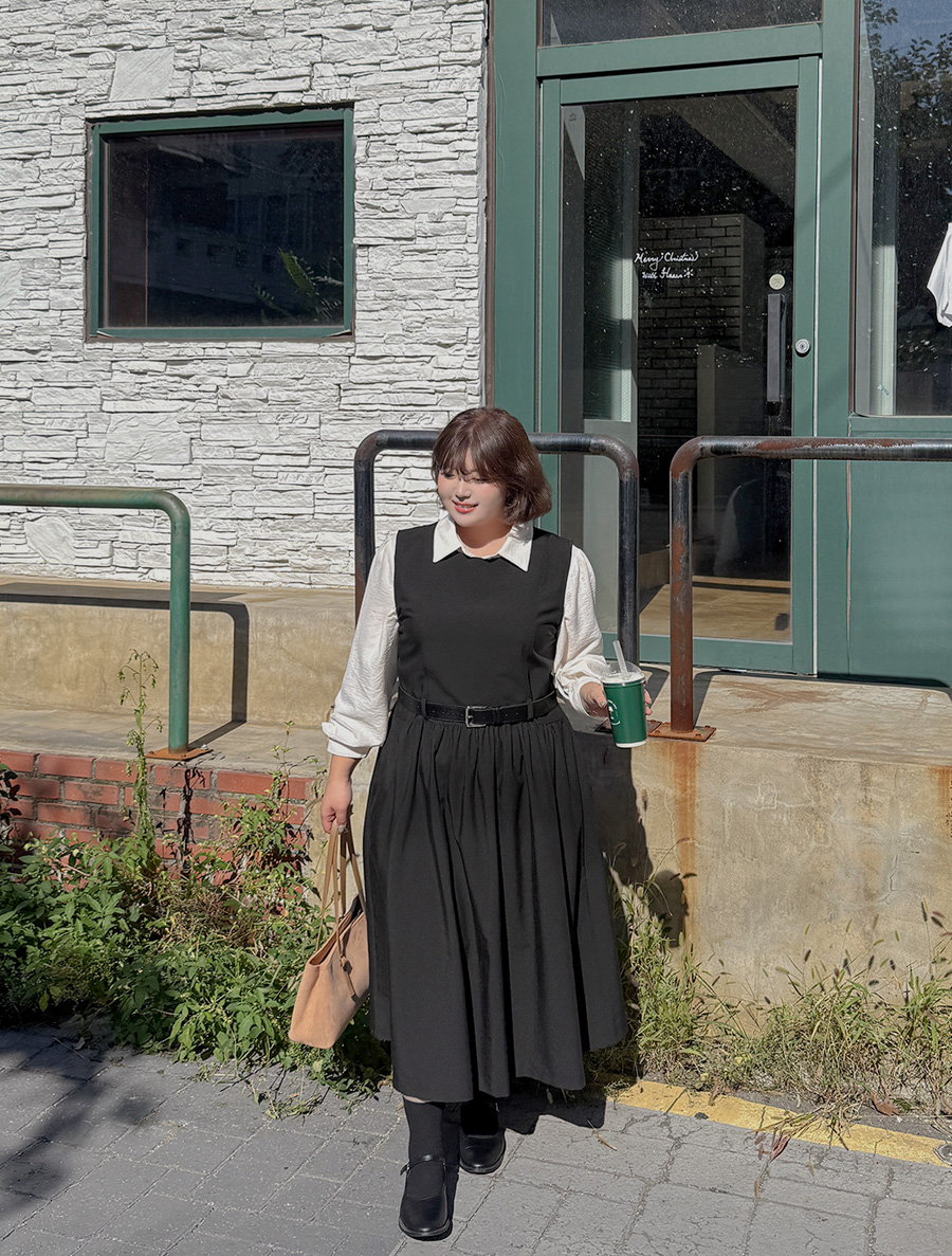 Denmua Shirring Suspender Long Dress