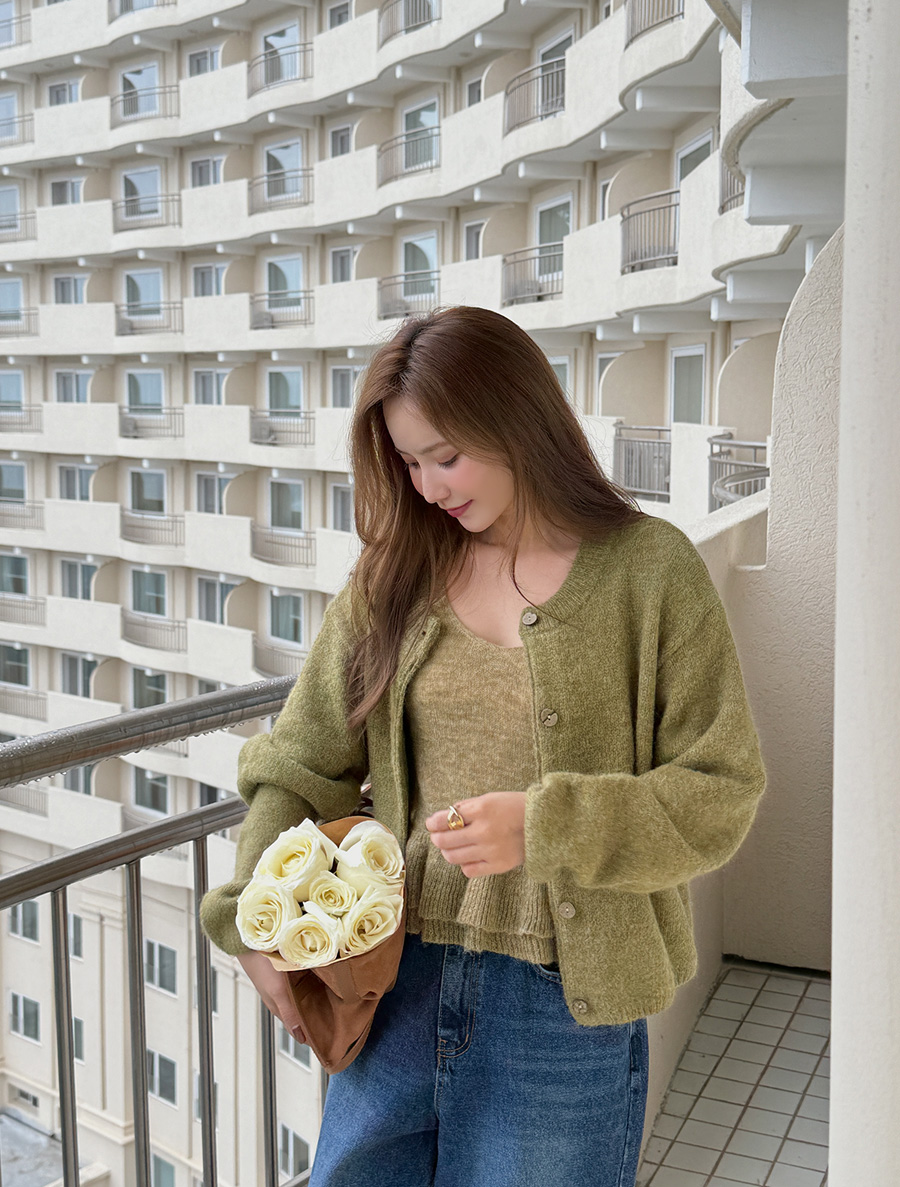 Jenmidew Wool Button Knit Cardigan