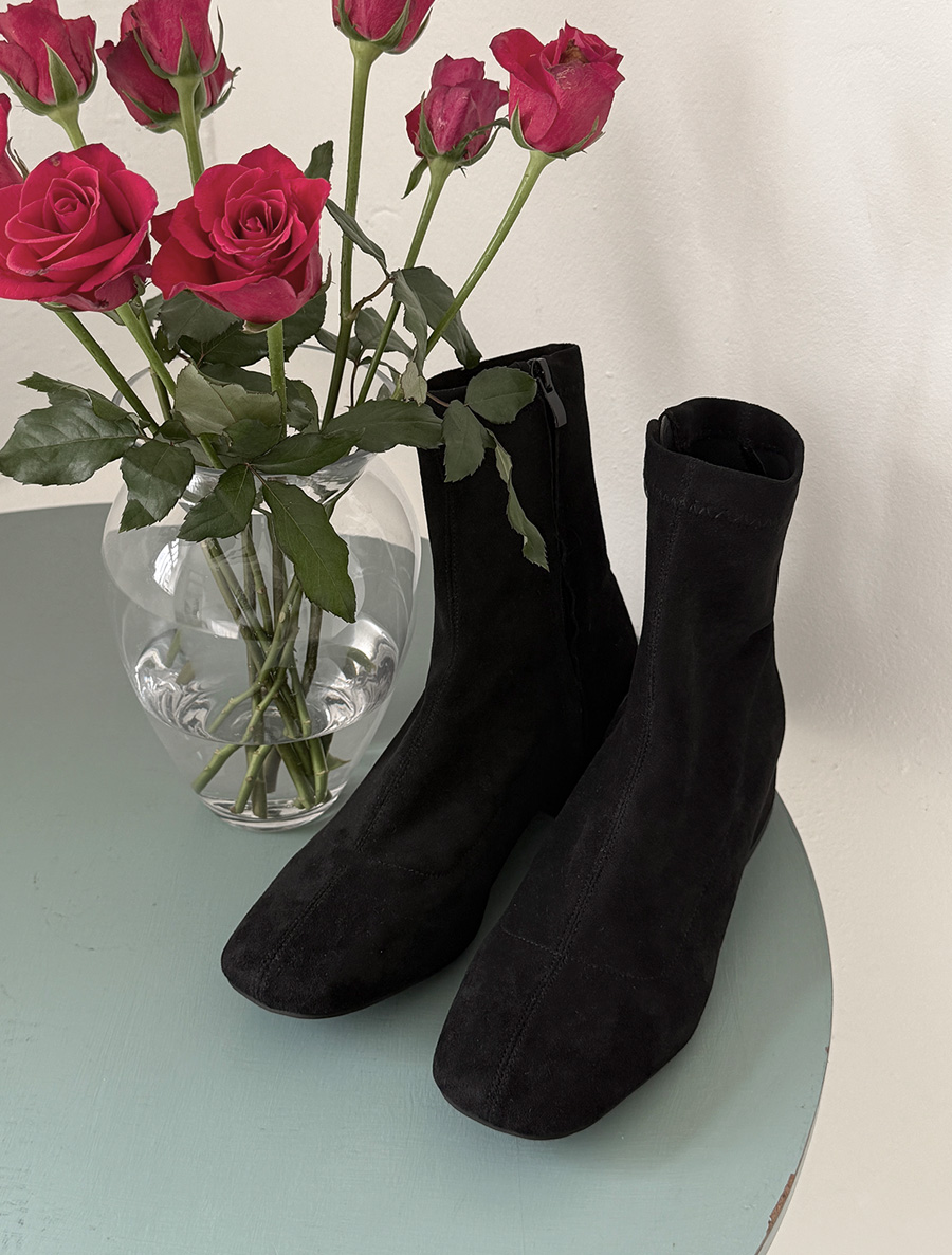 Nentua Suede Socks ankle boots(4cm)