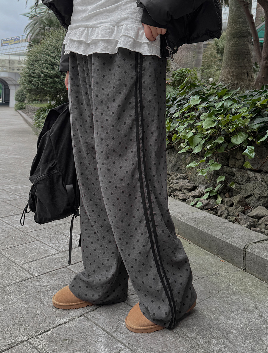 Tomyuden Corduroy Dot Long Track Pants