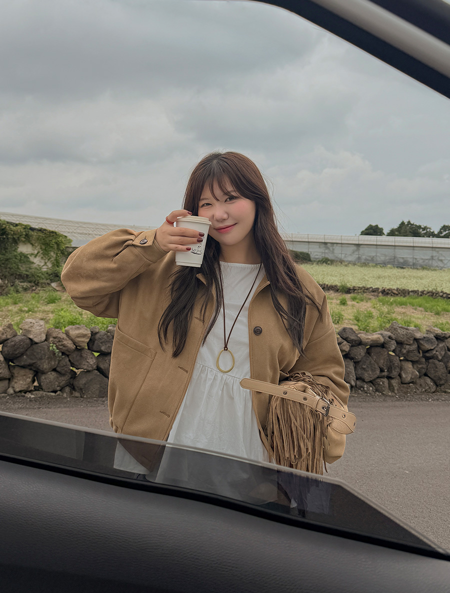 Peruna Suede Quilting Button Jacket (2Ounce)