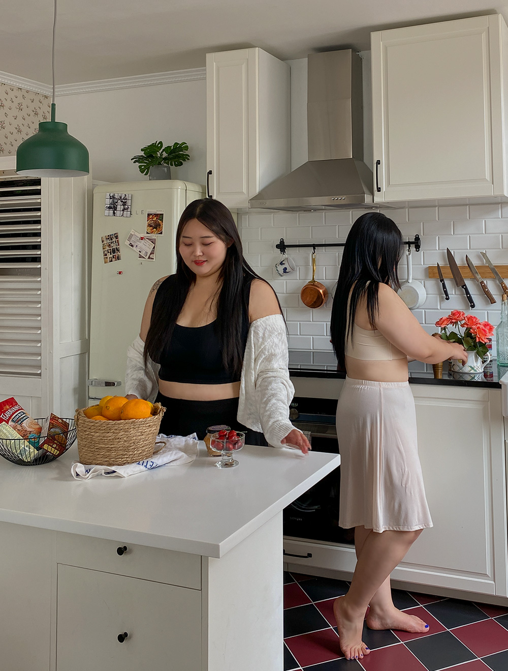 [EVELLET]Duelbin Rayon petticoat pants