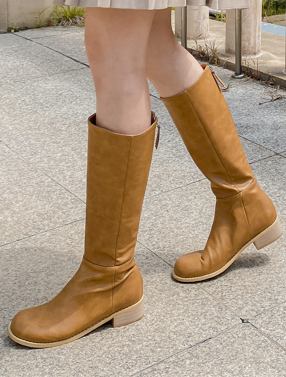 Shameless cut leather Boots (3.5cm)