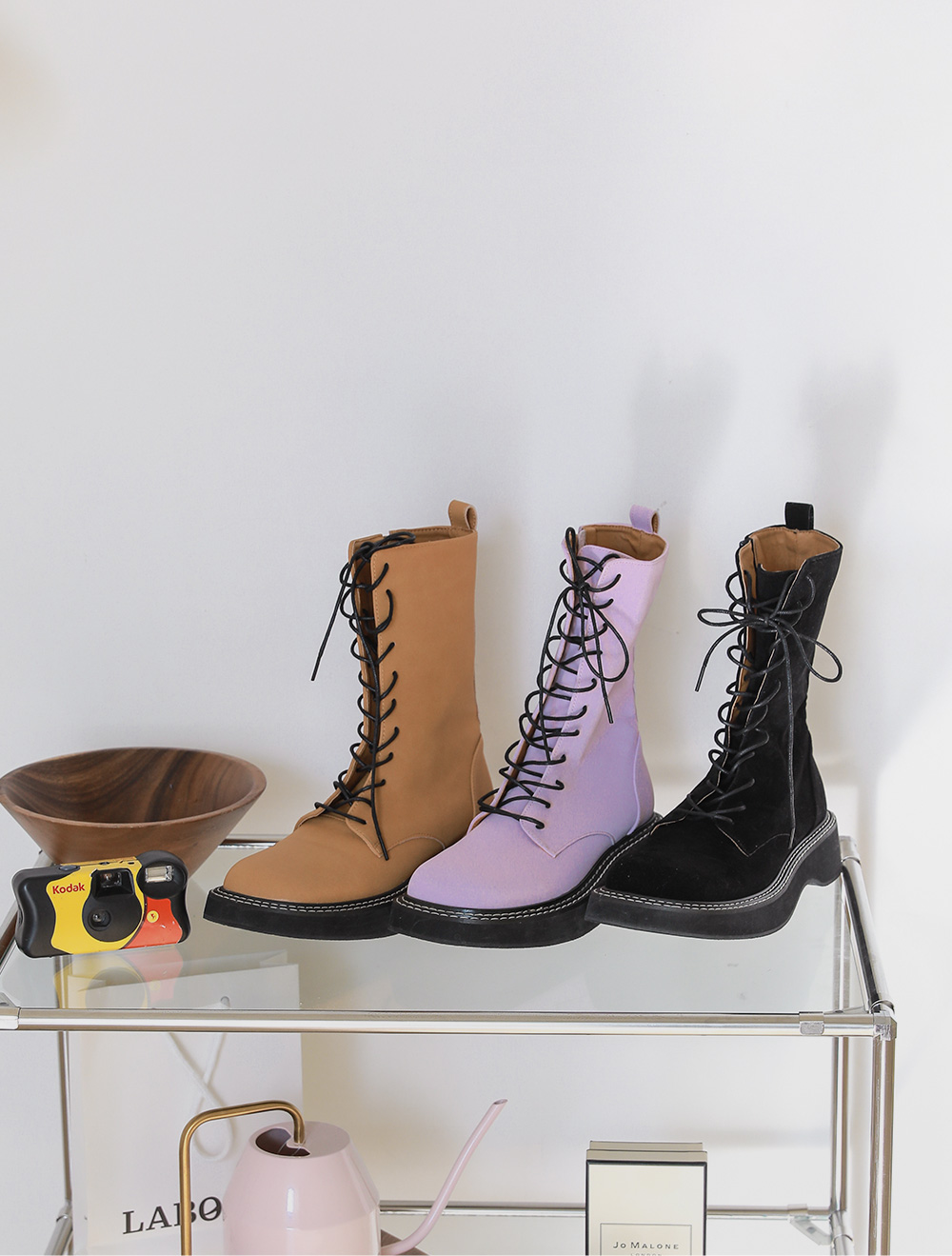 Erman Suede Lace-up Walker (4cm)