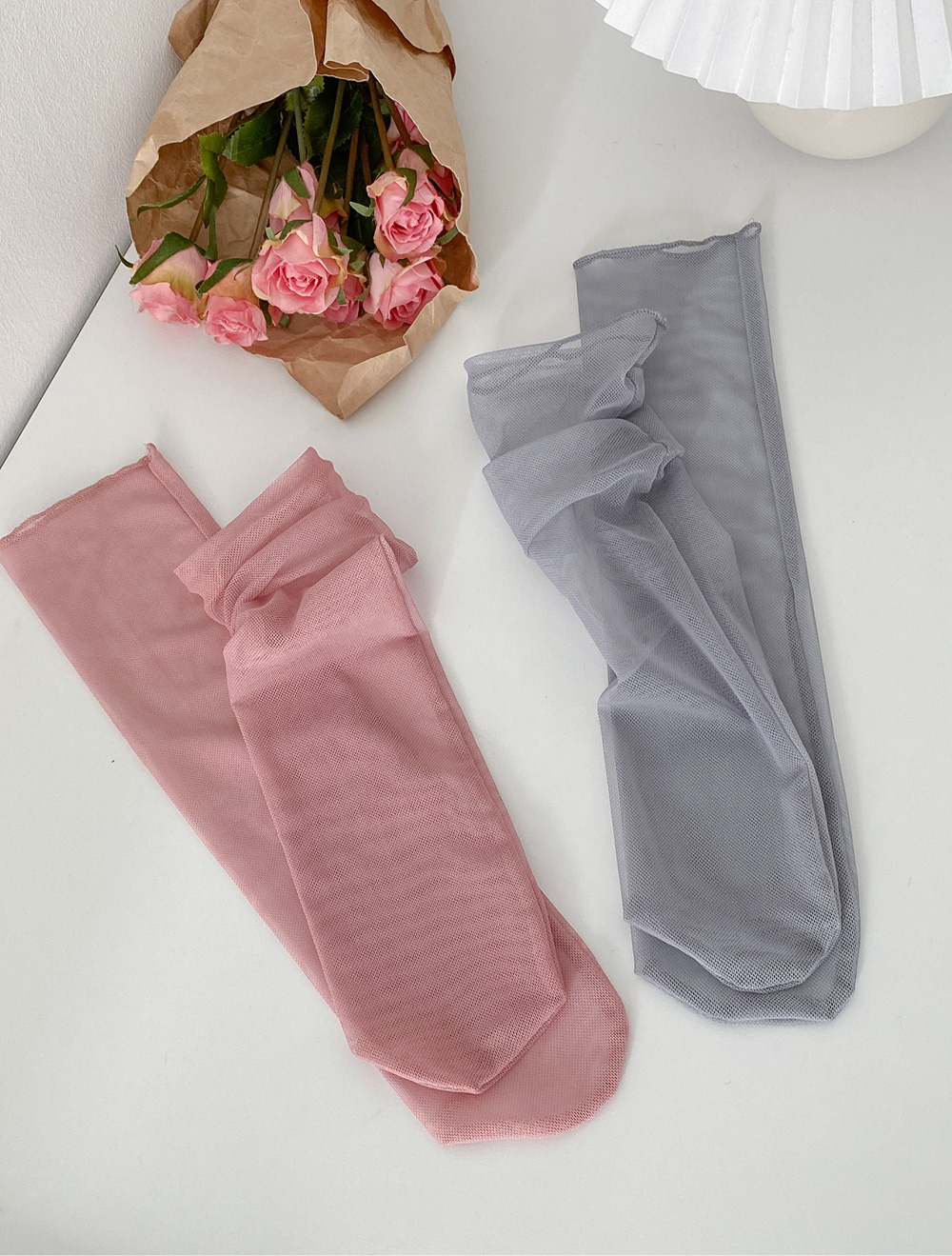 Exian See-through look socks