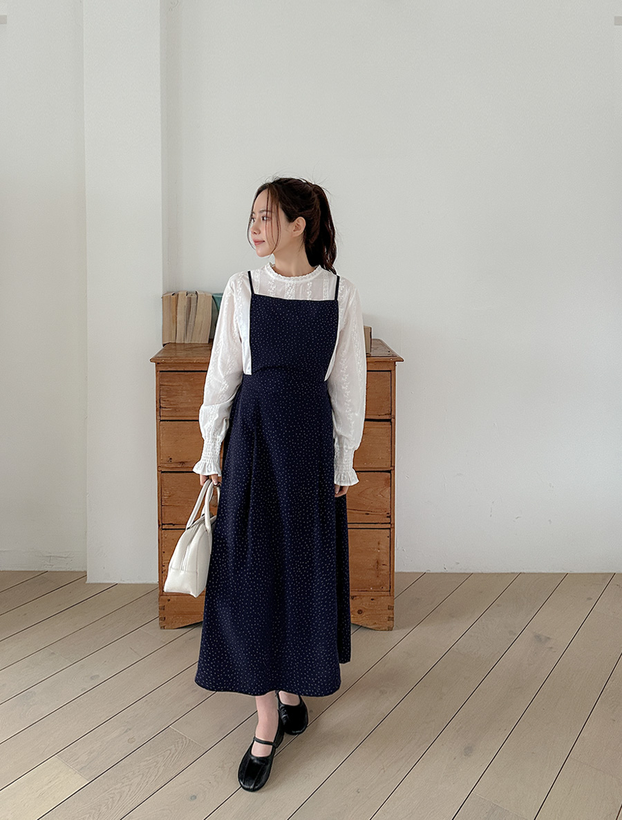 Roseha Dot Bustier Long Dress